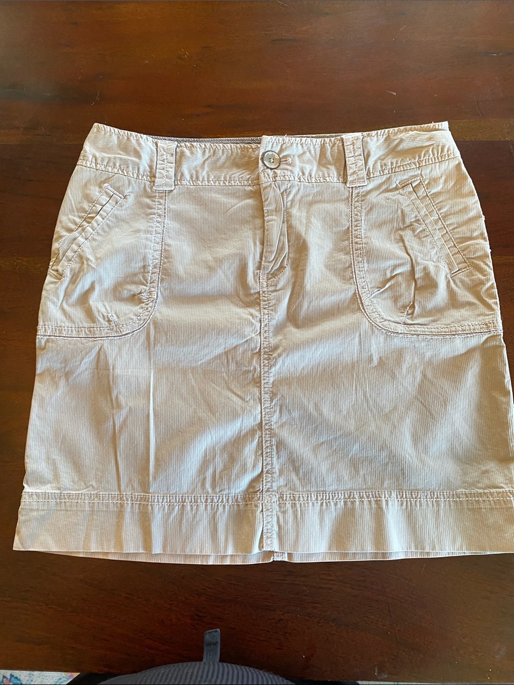 Eddie Bauer Cream Cotton Mini Skirt